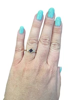 10K Yellow Gold  Created Alexandrite and Diamond Ring, size 7