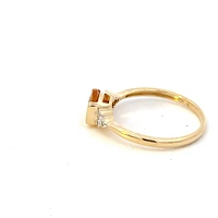 10K Yellow Gold 0.85cttw Citrine and 0.03cttw Diamond Ring - Size 7