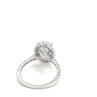 14K White Gold 3.54cttw Lab Grown Oval Cut Diamond Ring - /