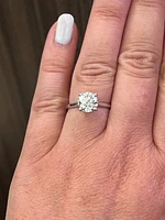18K White Gold 1.89cttw Lab Grown Diamond Solitaire Engagement Ring