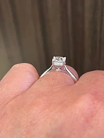 18K White Gold 1.24cttw Oval Lab Grown Diamond Solitaire Engagement Ring