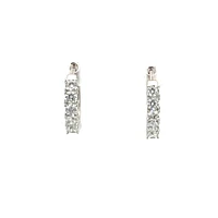 925 Silver Earrings Cubic Zirconia Huggies
