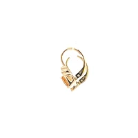 10K Yellow Gold 4mm Citrine and 0.02cttw Diamond Earrings
