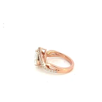 14K Rose Gold 2.17cttw Lab Grown Pear Cut Diamond Ring