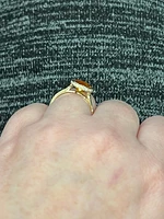 14K Yellow Gold 2.35cttw Citrine and 0.09cttw Diamond Ring - Size 7