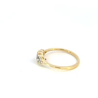 10K Yellow Gold 0.58cttw Genuine Garnet and 0.08cttw Diamond Ring, size 6.5