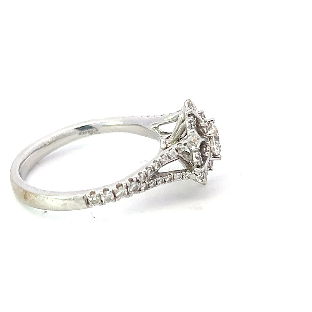 Previously Loved - Enchanted Disney Elsa 0.63 CT. T.W. Diamond Snowflake Engagement Ring 14K White Gold