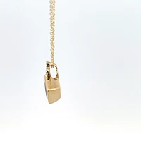 10K Yellow Gold Created Alexandrite and Diamond Necklace