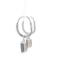 14K Gold Citrine and Diamond Dangle Earring
