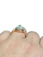 14K Rose Gold 2.17cttw Lab Grown Pear Cut Diamond Ring
