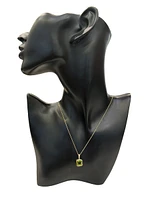 14K Yellow Gold 2.41cttw Peridot and 0.16cttw Diamond Necklace - 18 Inches
