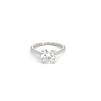 14K White Gold 2.31cttw Lab Grown Round Diamond Engagement Ring - /