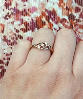 10K White & Rose Gold 0.06cttw Diamond Ring