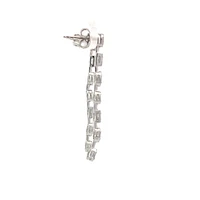 14K White Gold 0.89cttw Diamond Earrings