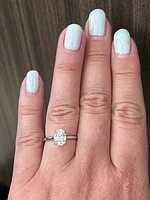 18K White Gold 1.24cttw Oval Lab Grown Diamond Solitaire Engagement Ring