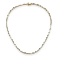 14K Yellow Gold 10.00cttw Lab Grown Diamond Tennis Style Necklace - 16”
