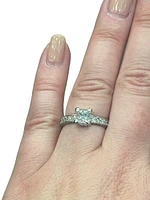 Previously Loved - 2.24cttw Princess Cut Diamond Engagement Ring Set