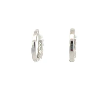 925 Silver Earrings Cubic Zirconia Huggies