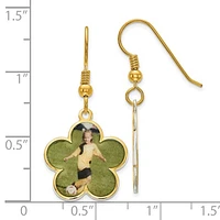 Sterling Silver/Gold-plated Flower Shaped Picture Jewelry Earrings - MADE TO ORDER