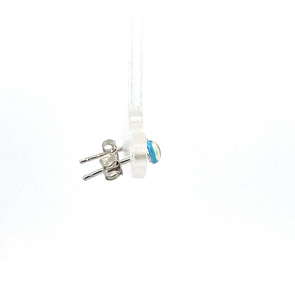 925 Sterling Silver Blue Stone Earrings