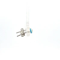 925 Sterling Silver Blue Stone Earrings