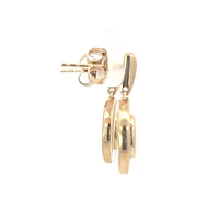 10K Yellow Gold Peridot and Mother of Pearl Earrings