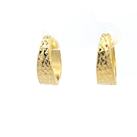 10K Tri Tone Gold Hoop / Huggie / Hinged Earrings