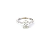18K White Gold 1.24cttw Oval Lab Grown Diamond Solitaire Engagement Ring