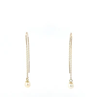 10K Yellow Gold Threading Earrings