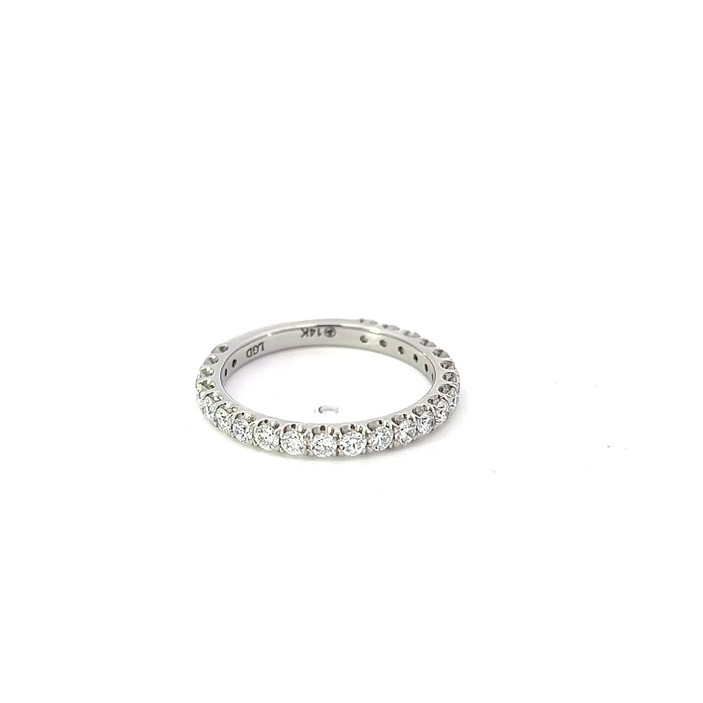14K White Gold 0.75cttw Lab Grown Diamond Band - /