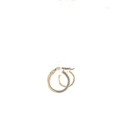 10K Yellow Gold Enamel Hoop Earrings