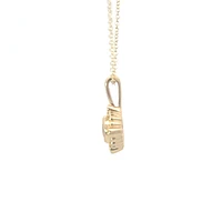 10K Yellow Gold Peridot and Diamond Pendant