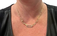 10K Yellow Gold 0.82 cttw Diamond Necklace - 18"