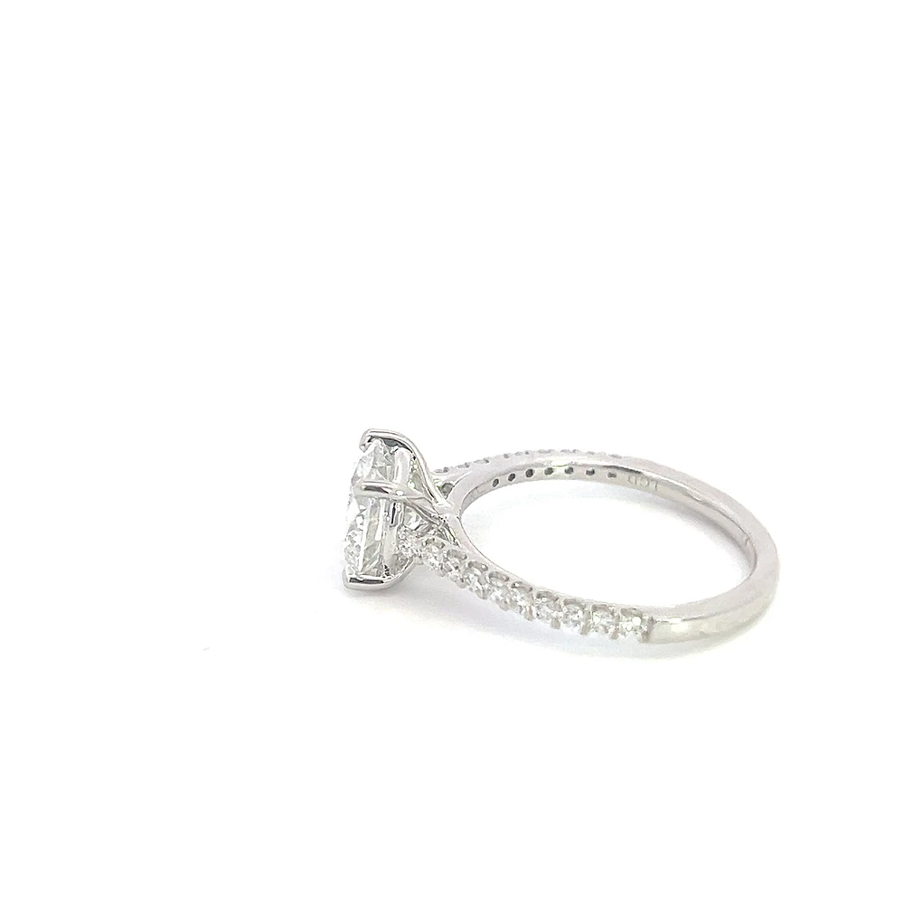 14K White Gold 2.31cttw Lab Grown Round Diamond Engagement Ring - /