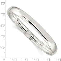 Sterling Silver 8mm Polished Flexible Bangle