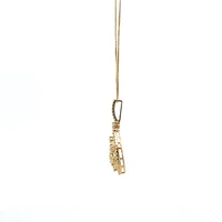 14K Yellow Gold 0.79cttw Diamond Necklace, 18"