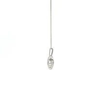 10K White Gold 0.05 Diamond Pulse Pendant, 18"