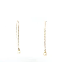 10K Yellow Gold Threading Earrings
