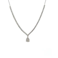 14K White Gold 1.00cttw Diamond Necklace, 18"