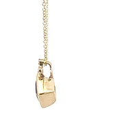 10K Yellow Gold Amethyst and Diamond Necklace