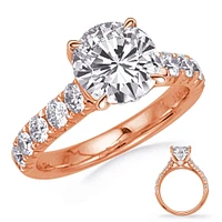 14K Round Brilliant Cut Diamond Ring