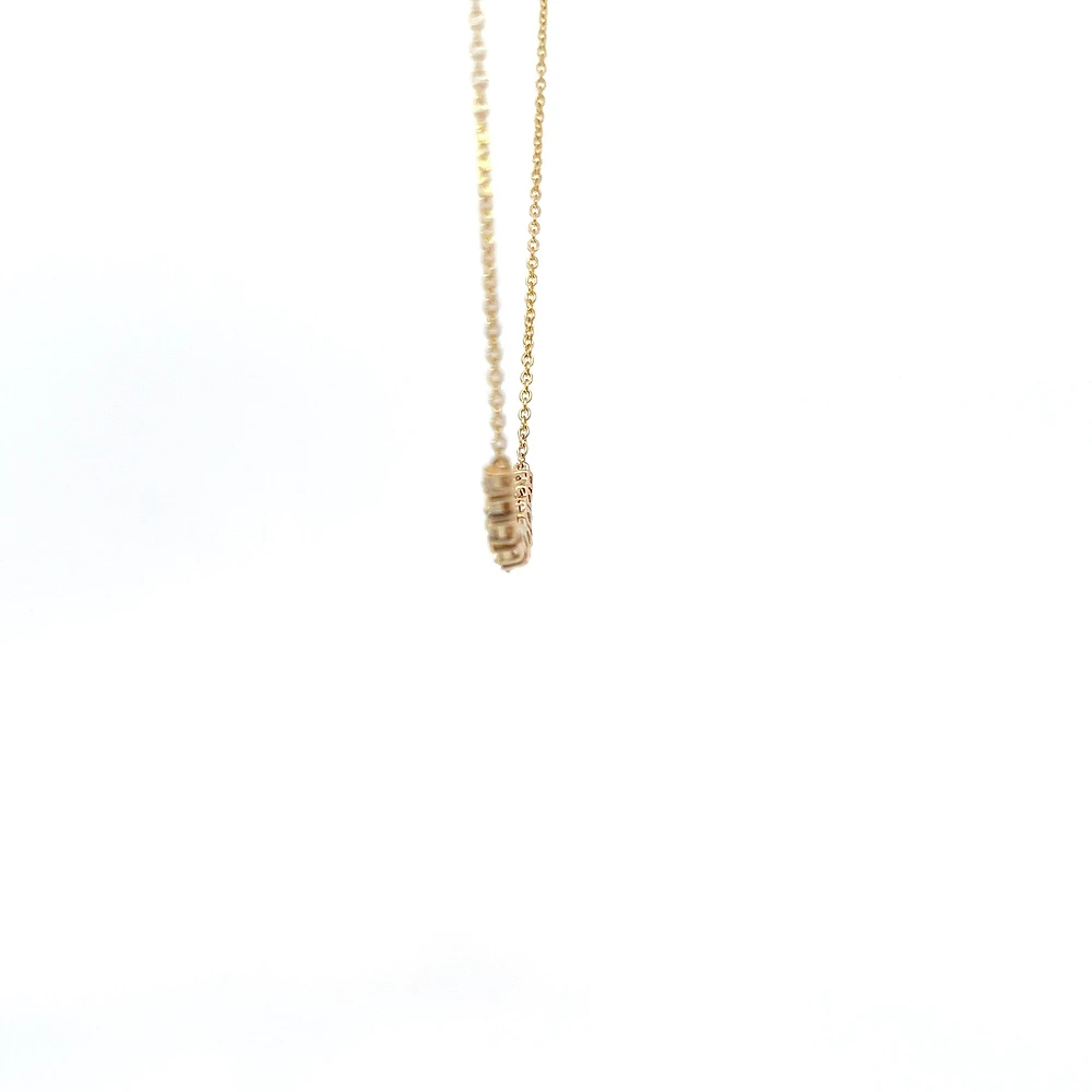 14K Yellow Gold 0.50cttw Diamond Necklace, 18"