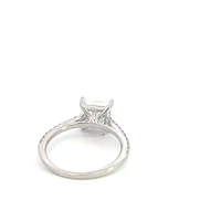 14K White Gold 2.33Cttw Lab Grown Princess Cut Diamond Engagement Ring - /