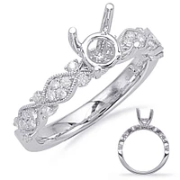 14K Round Brilliant Cut Diamond Ring