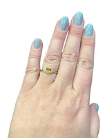 10K Yellow Gold 0.85cttw Citrine and 0.03cttw Diamond Ring - Size 7