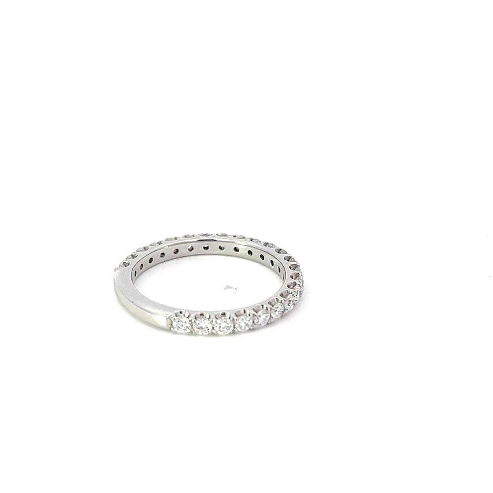 14K White Gold 0.75cttw Lab Grown Diamond Band - /