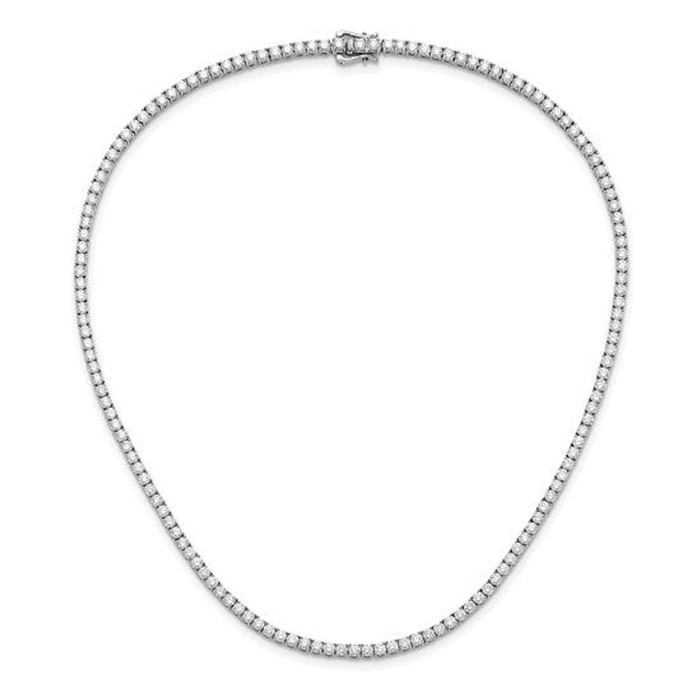 14kw 10.00cttw Lab Grown Diamond Tennis Style Necklace - 16”