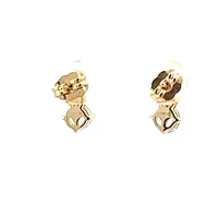 10K Gold Diamond and Aquamarine Earrings