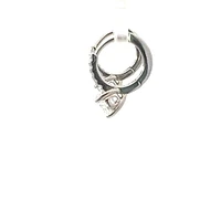 925 Sterling Silver Cubic Zirconia Huggies