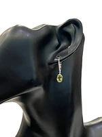 14K Gold Peridot and Diamond Earrings